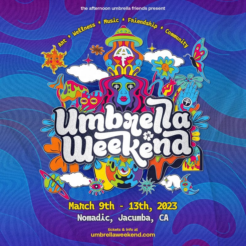 Flyer for Umbrella Weekend 2023