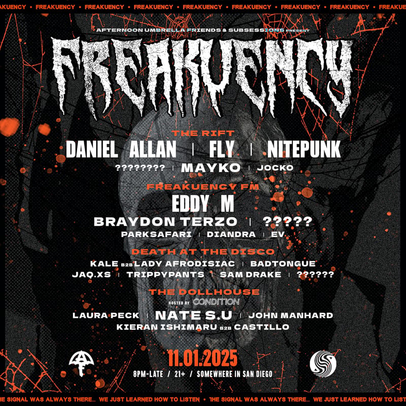 Flyer for Freakuency 2025